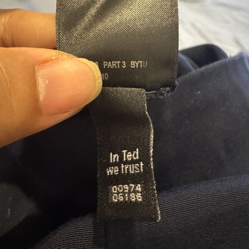Ted Baker Women's Navy Blue Skinny Stretch Ankle Grazer Pants Size 1 (US 4) - Picture 12 of 12